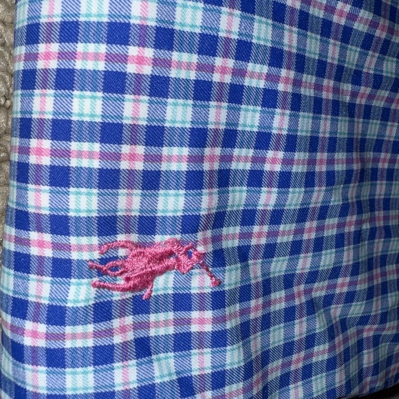 Ralph Lauren Blue Checkered Men's Shirt: Classic Fit Performance - Picture 4 of 4